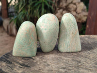Polished Amazonite Standing Free Forms  x 12 From Madagascar