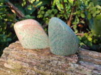 Polished Amazonite Standing Free Forms  x 12 From Madagascar
