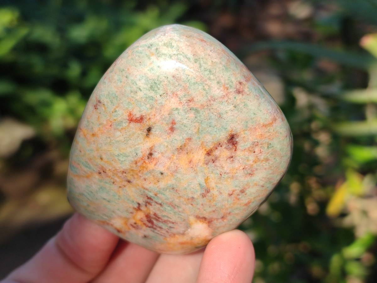 Polished Amazonite Standing Free Forms  x 12 From Madagascar - Toprock Gemstones and Minerals 