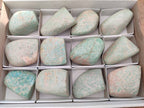 Polished Amazonite Standing Free Forms  x 12 From Madagascar - Toprock Gemstones and Minerals 