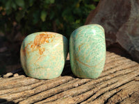 Polished Amazonite Standing Free Forms  x 12 From Madagascar