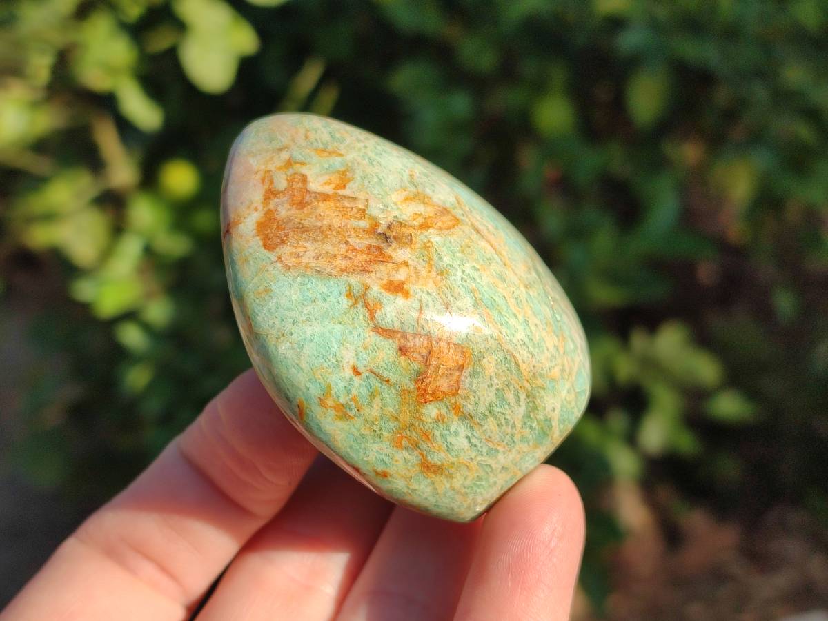 Polished Amazonite Standing Free Forms  x 12 From Madagascar - Toprock Gemstones and Minerals 