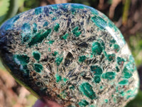 Polished Emerald Mica In Matrix Standing Free Forms x 3 From Mutoko, Zimbabwe - Toprock Gemstones and Minerals 