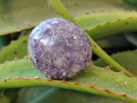 Polished Lepidolite with Pink Rubellite Palm Stones x 15 From Ambatondrazaka, Madagascar - Toprock Gemstones and Minerals 