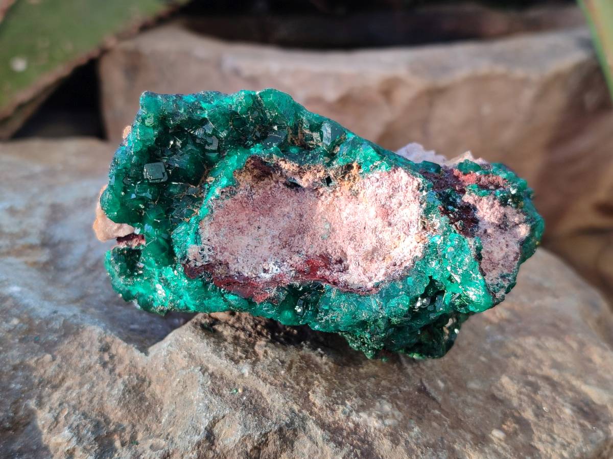 Natural Dioptase Crystals on Dolomite Matrix Specimens x 4 From Likasi, Congo - Toprock Gemstones and Minerals 