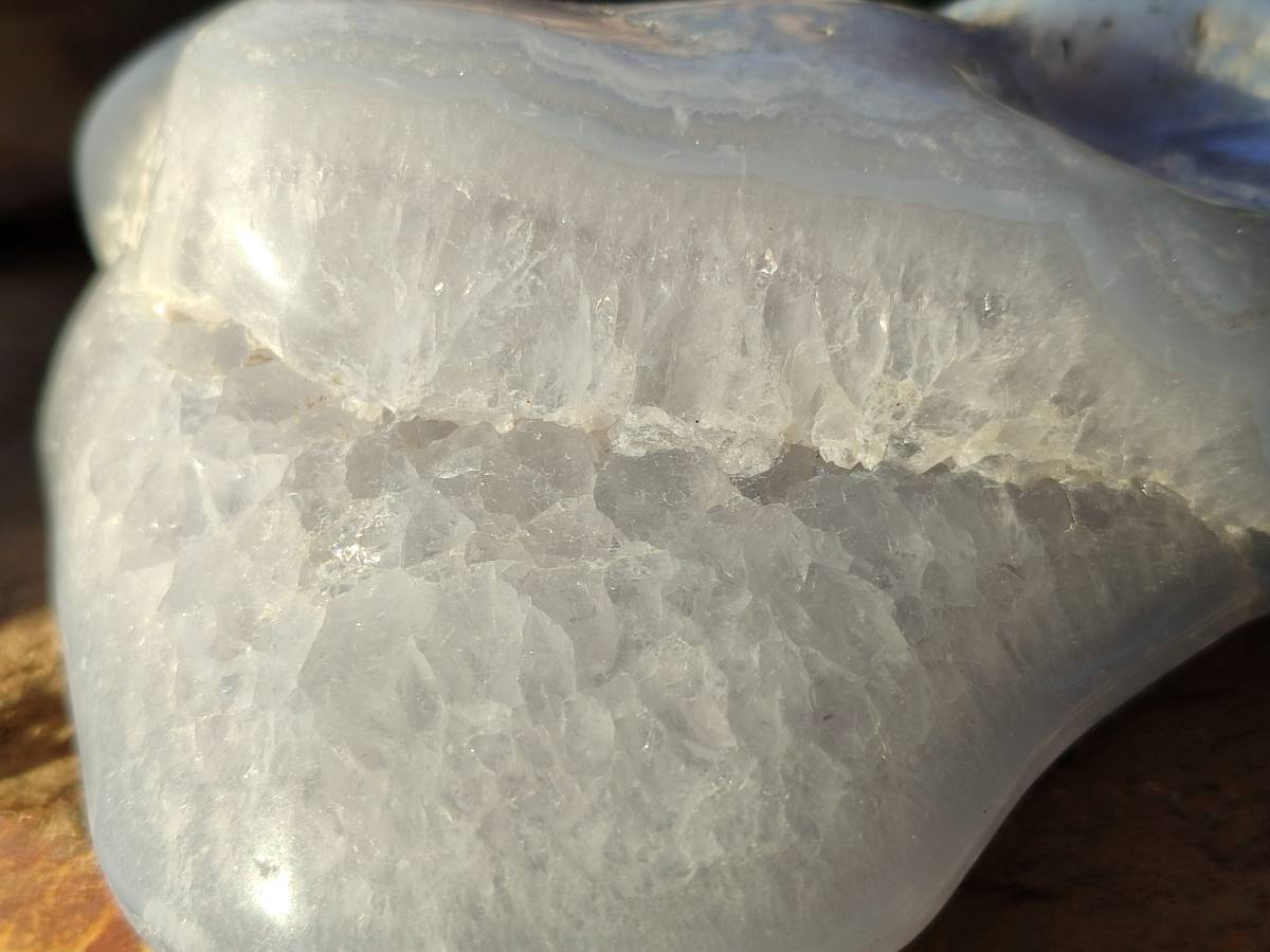 Polished Blue Lace Agate Free Forms x 4 From Nsanje, Malawi - Toprock Gemstones and Minerals 