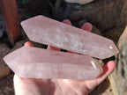 Polished Double Terminated Rose Quartz Points x 4 Madagascar - Toprock Gemstones and Minerals 