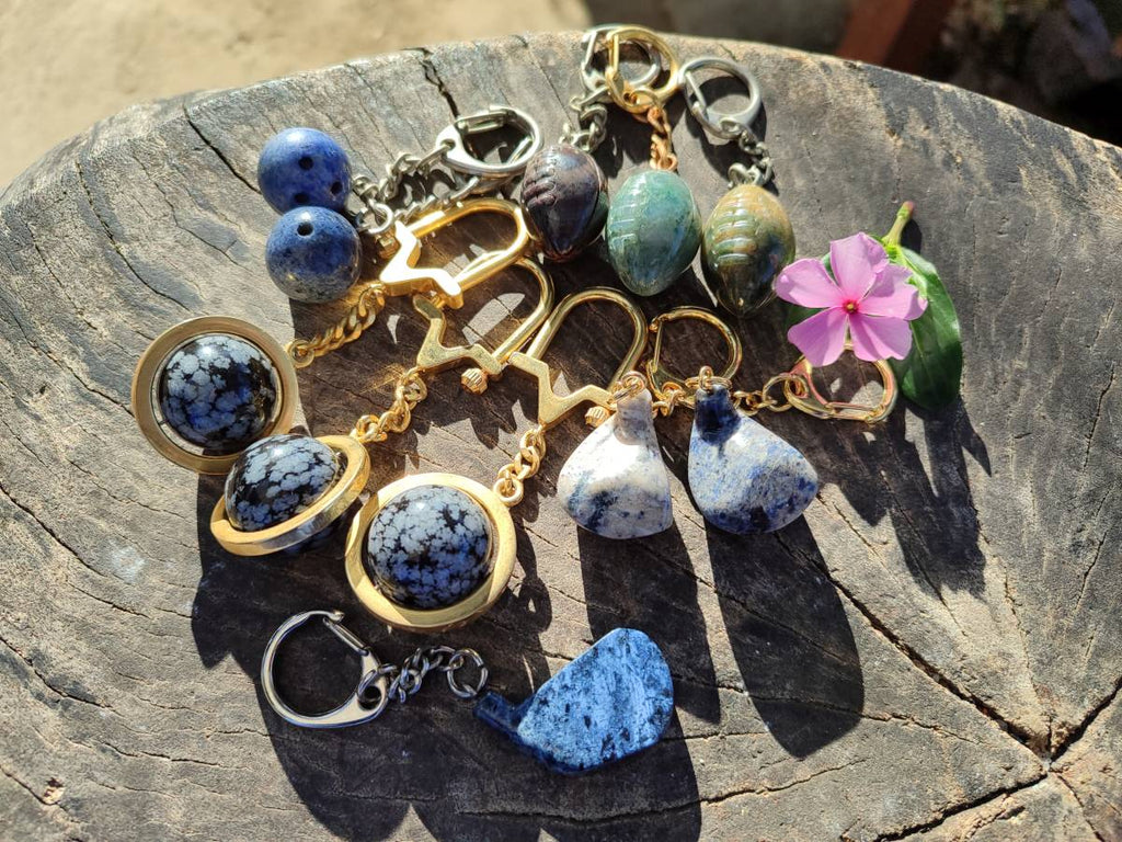 Hand Made Gemstone Keyrings x 20 From Southern Africa - Toprock Gemstones and Minerals 