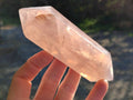 Polished Double Terminated Rose Quartz Points x 4 Madagascar - Toprock Gemstones and Minerals 