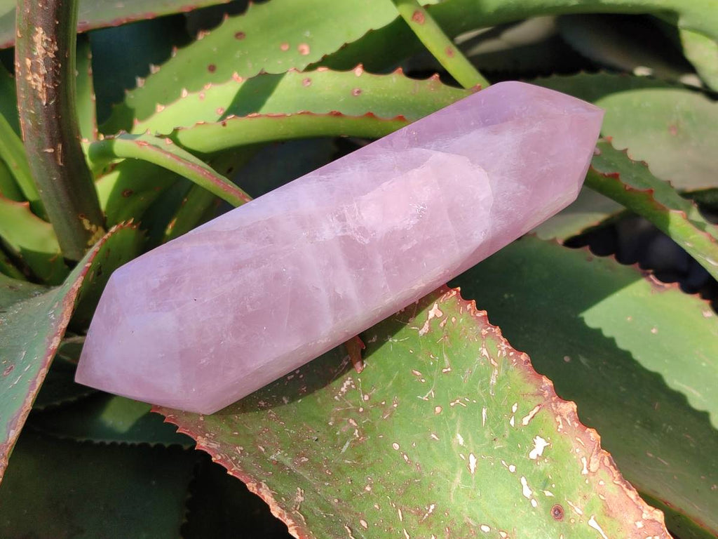 Polished Double Terminated Rose Quartz Points x 4 Madagascar - Toprock Gemstones and Minerals 