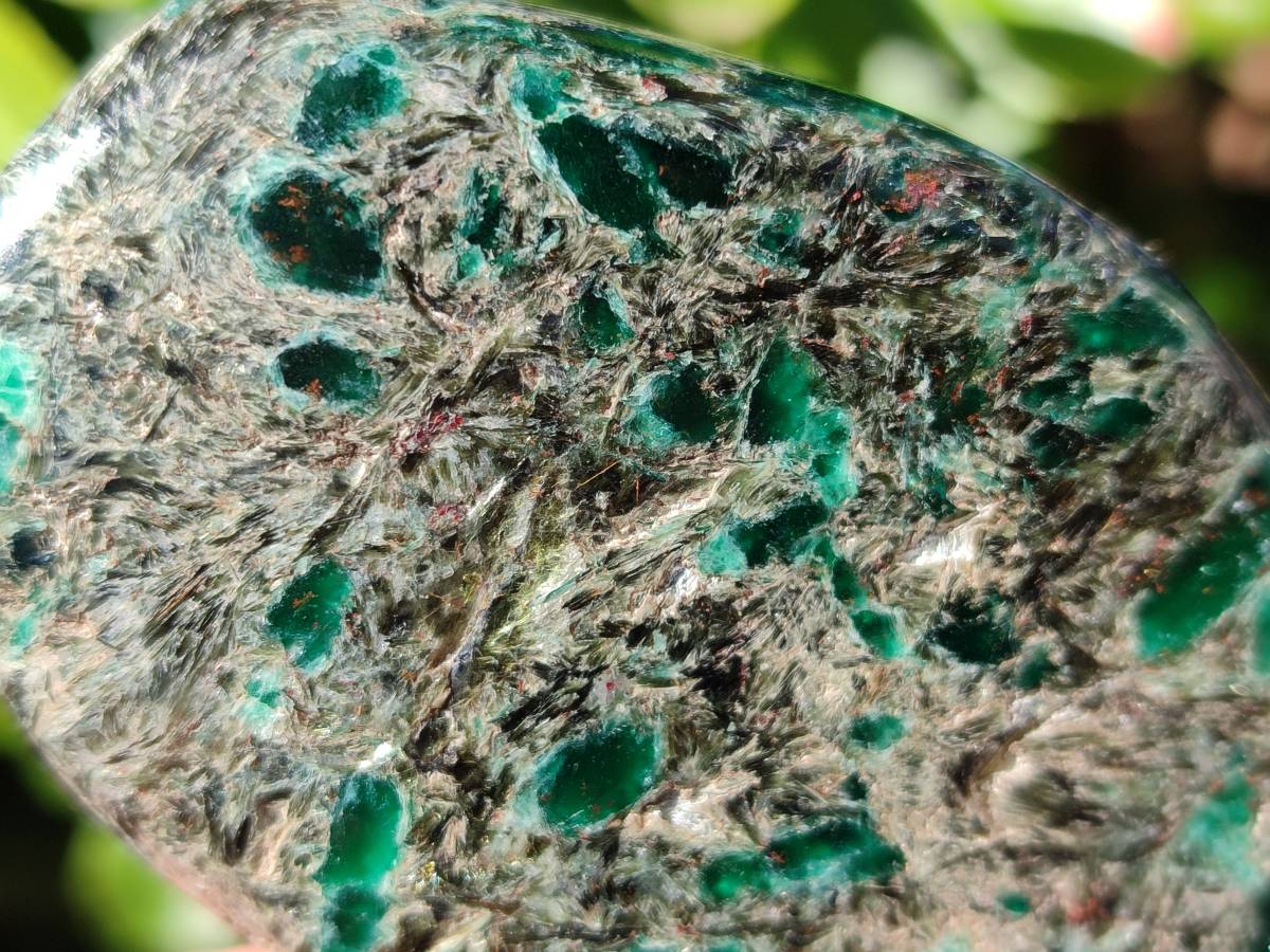 Polished Emerald Mica In Matrix Standing Free Forms x 4 From Mutoko, Zimbabwe - Toprock Gemstones and Minerals 
