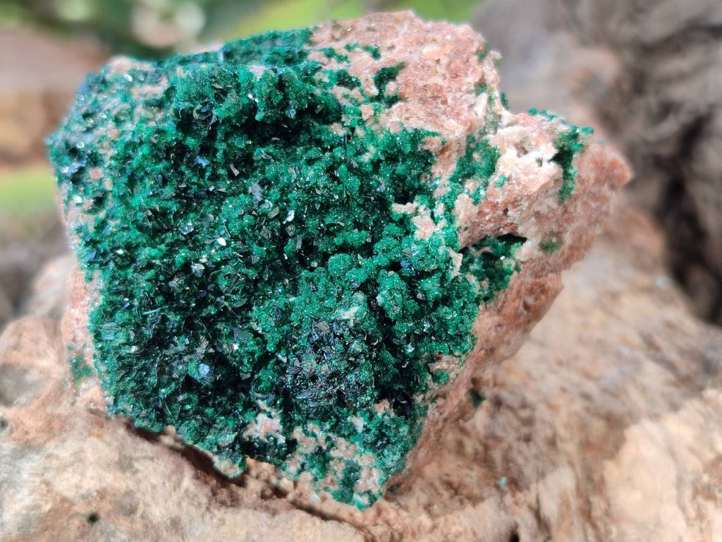 Natural Crystalline Malachite Specimens x 6 From Likasi, Congo - Toprock Gemstones and Minerals 