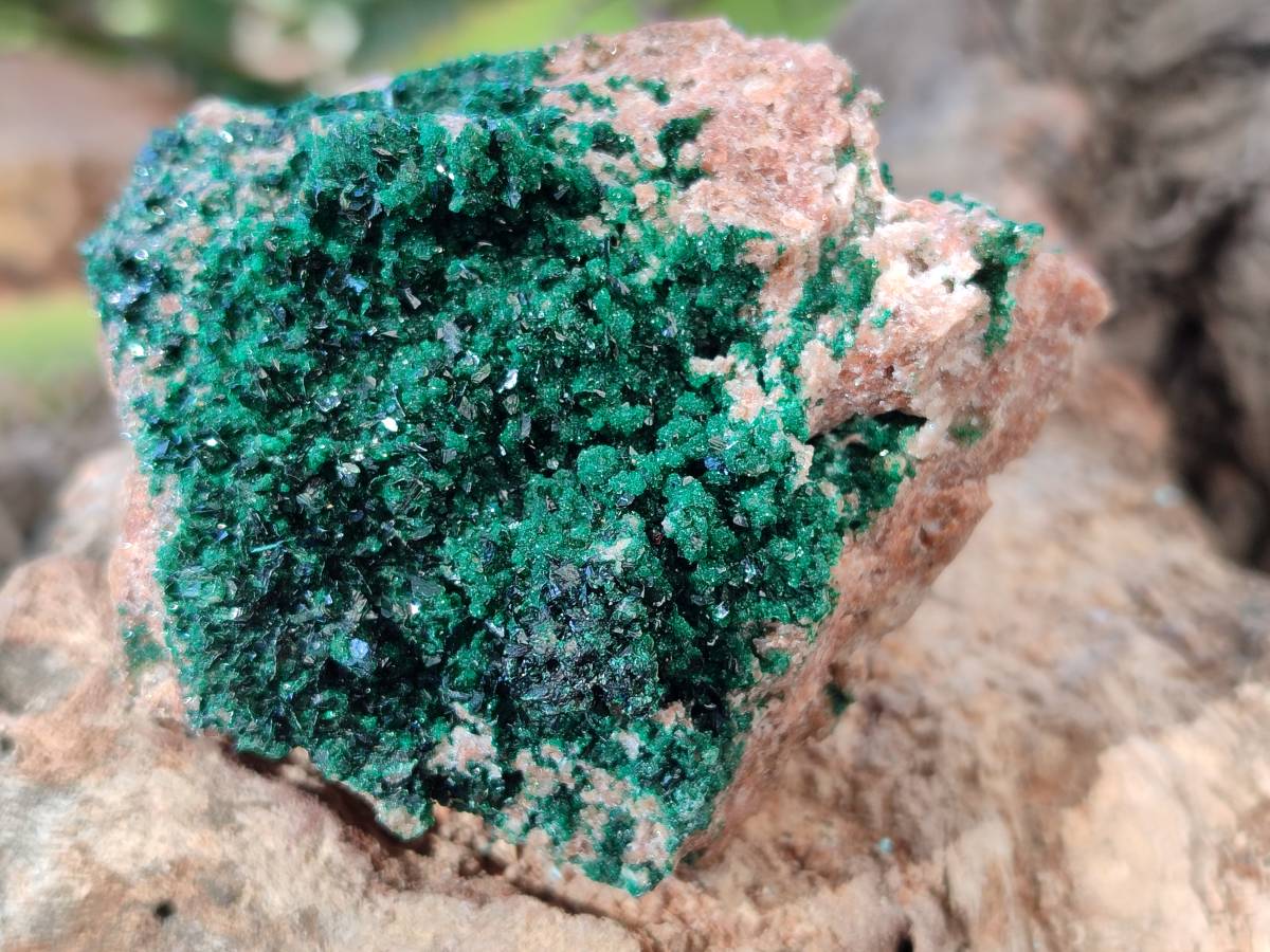 Natural Crystalline Malachite Specimens x 6 From Likasi, Congo - Toprock Gemstones and Minerals 