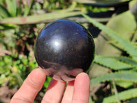 Polished Black Basalt Spheres x 4 From Antsirabe, Madagascar - Toprock Gemstones and Minerals 
