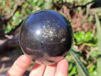 Polished Black Basalt Spheres x 4 From Antsirabe, Madagascar - Toprock Gemstones and Minerals 