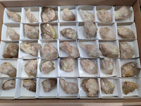Natural Phantom Cascading Smokey Quartz Crystals x 35 From Luena, Congo