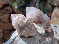 Natural Phantom Cascading Smokey Quartz Crystals x 35 From Luena, Congo
