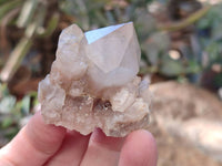 Natural Phantom Cascading Smokey Quartz Crystals x 35 From Luena, Congo
