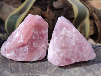 Natural Pink Rose Quartz Cobbed Specimens x 12 From North Cape, South Africa