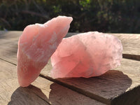 Natural Pink Rose Quartz Cobbed Specimens x 12 From North Cape, South Africa