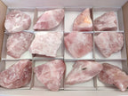 Natural Pink Rose Quartz Cobbed Specimens x 12 From North Cape, South Africa - Toprock Gemstones and Minerals 