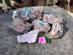 Natural Drusy Salrose on Dolomite Matrix Specimens x 6 From Kakanda, Congo - Toprock Gemstones and Minerals 