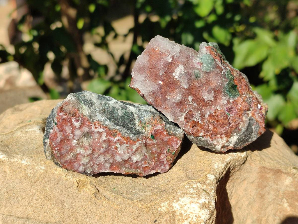 Natural Drusy Salrose on Dolomite Matrix Specimens x 6 From Kakanda, Congo - Toprock Gemstones and Minerals 
