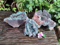 Natural Ball Malachite On Quartz Matrix Specimens x 3 From Kambove, Congo