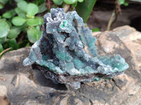 Natural Ball Malachite On Quartz Matrix Specimens x 3 From Kambove, Congo