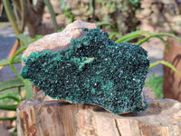 Natural Crystalline Malachite Specimens x 2 From Congo - Toprock Gemstones and Minerals 