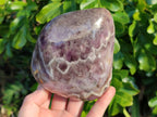 Polished Chevron Amethyst Standing Free Forms x 3 from Ankazobe, Madagascar - Toprock Gemstones and Minerals 