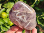 Polished Chevron Amethyst Standing Free Forms x 3 from Ankazobe, Madagascar - Toprock Gemstones and Minerals 