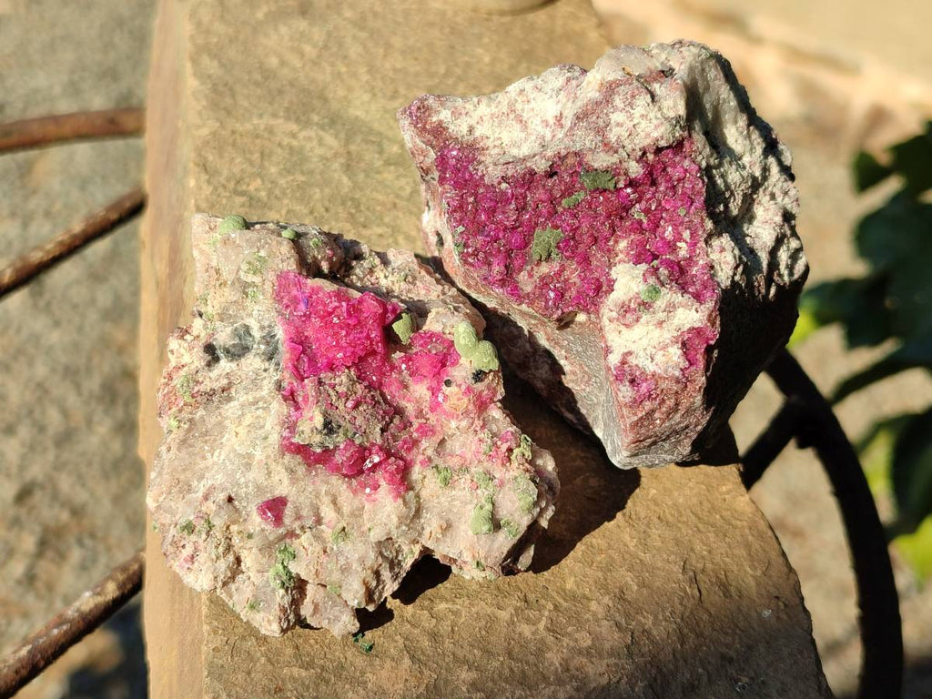 Natural Drusy Salrose on Dolomite Matrix Specimens x 6 From Kakanda, Congo - Toprock Gemstones and Minerals 
