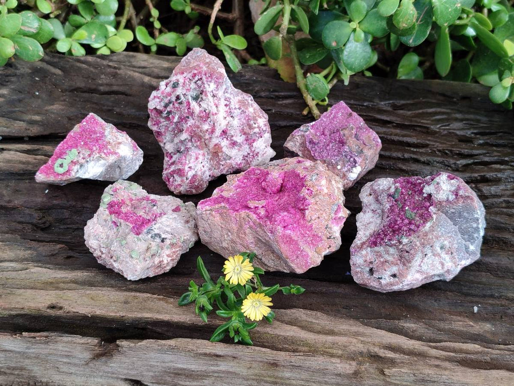 Natural Drusy Salrose on Dolomite Matrix Specimens x 6 From Kakanda, Congo - Toprock Gemstones and Minerals 