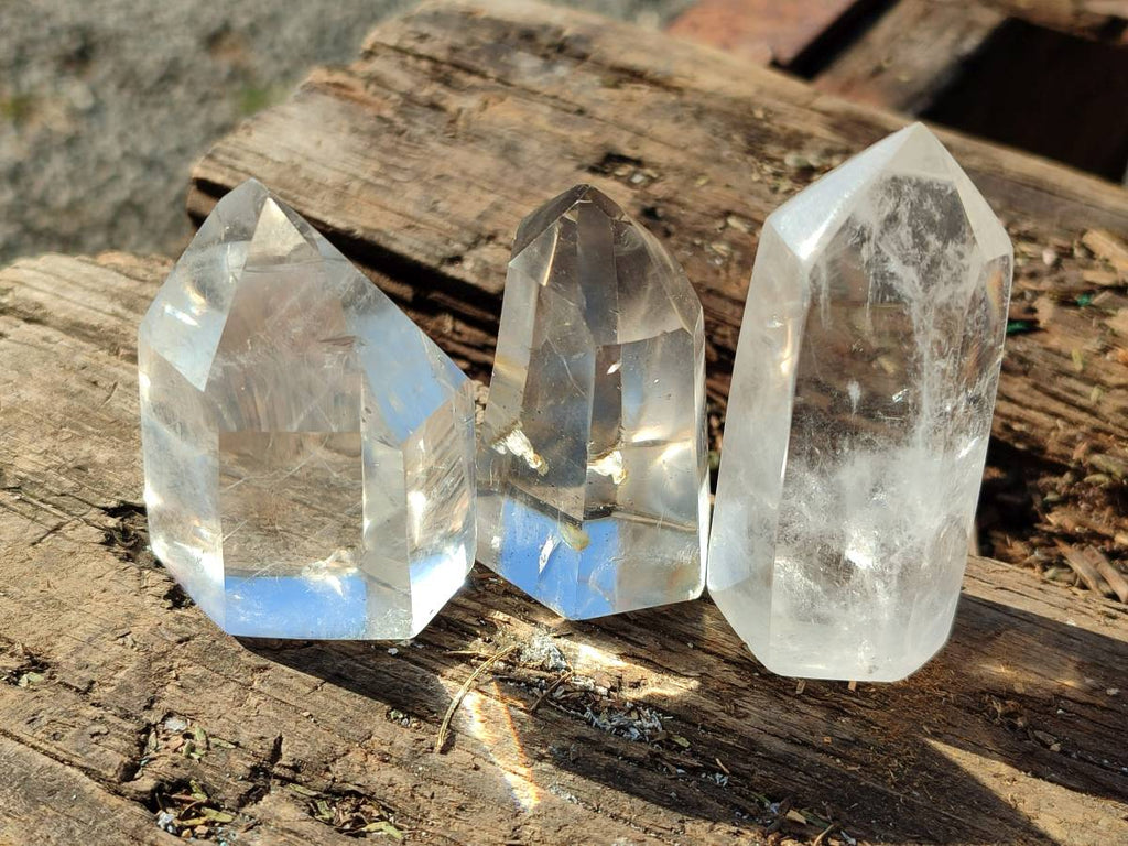 Polished Clear Quartz Crystals x 12 From Madagascar - Toprock Gemstones and Minerals 