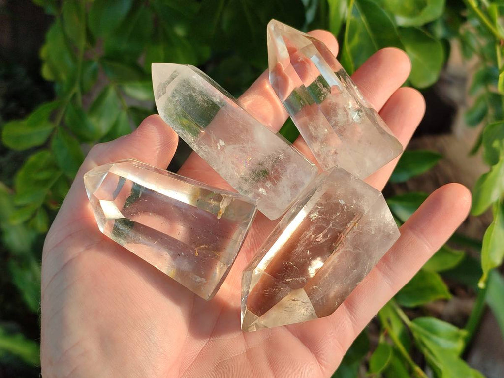 Polished Clear Quartz Crystals x 12 From Madagascar - Toprock Gemstones and Minerals 