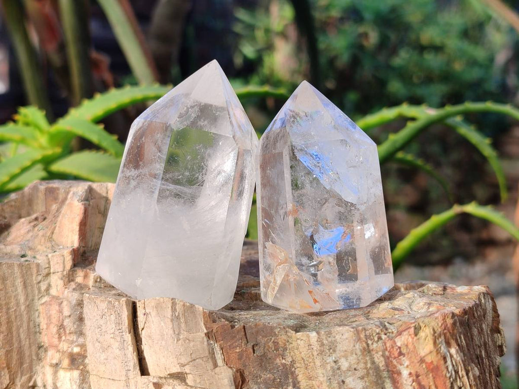 Polished Clear Quartz Crystals x 12 From Madagascar - Toprock Gemstones and Minerals 