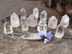 Polished Clear Quartz Crystals x 12 From Madagascar - Toprock Gemstones and Minerals 