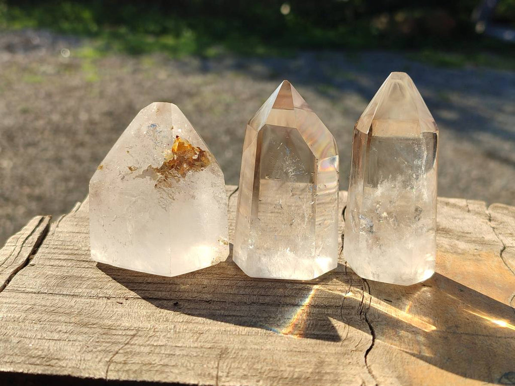 Polished Clear Quartz Crystals x 12 From Madagascar - Toprock Gemstones and Minerals 