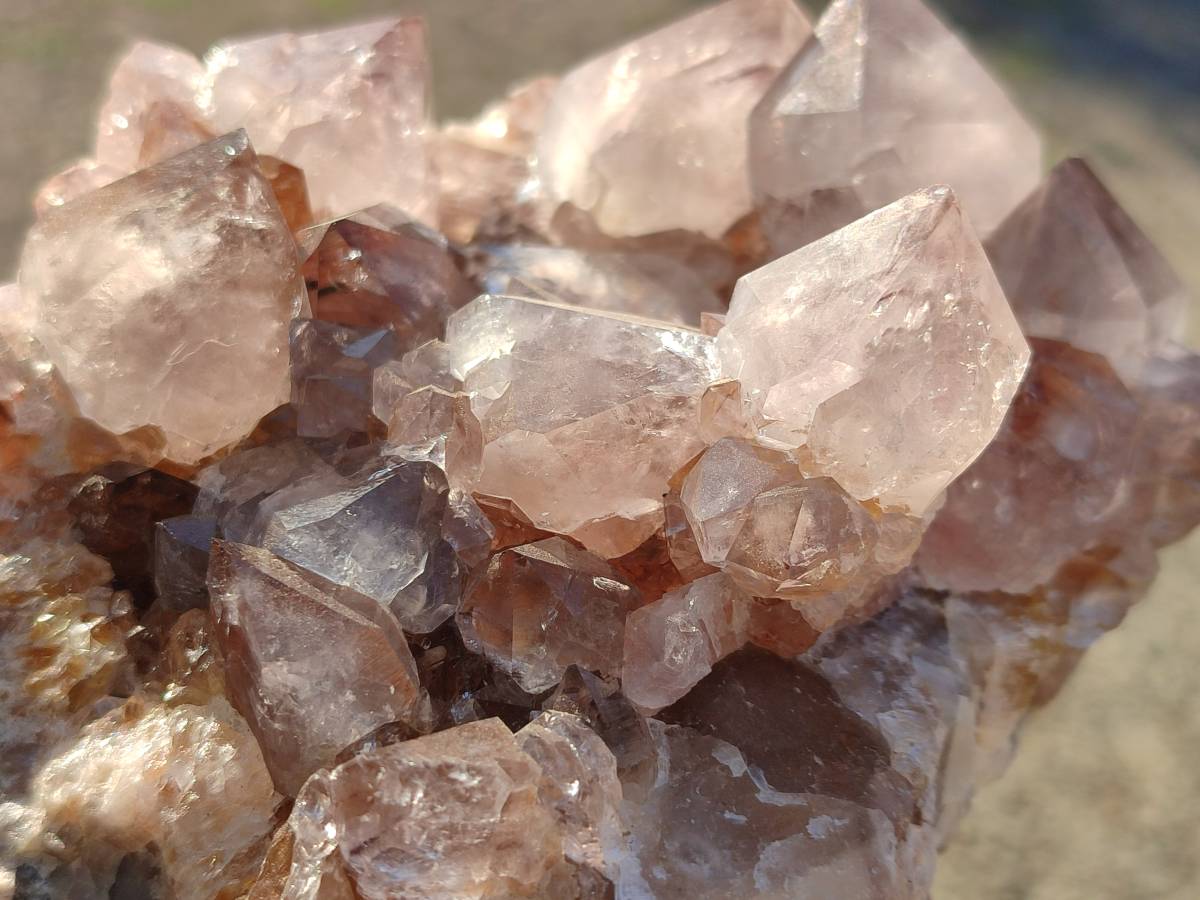 Natural Amethyst Spirit Quartz Clusters x 3 From Boekenhouthoek, South Africa - Toprock Gemstones and Minerals 