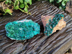 Natural Dioptase on Dolomite Matrix Specimens x 2 From Likasi, Congo - Toprock Gemstones and Minerals 