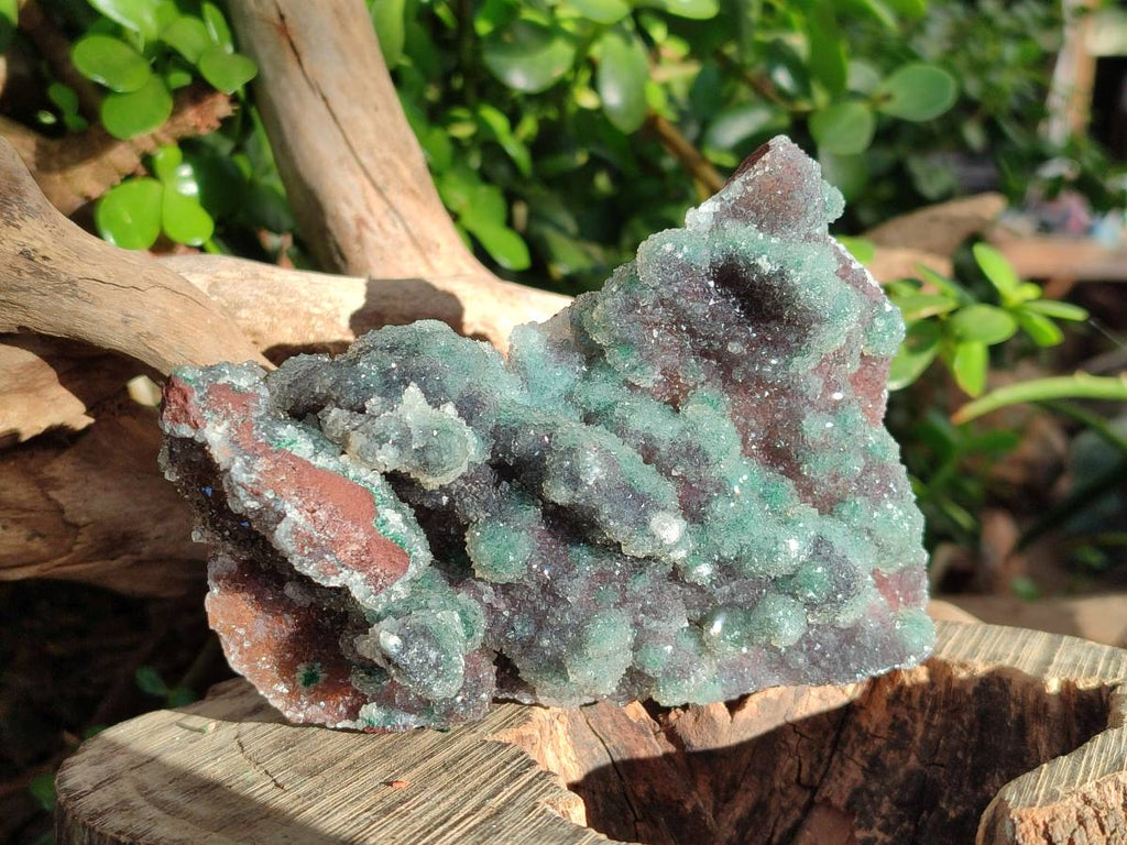 Natural Ball Malachite On Dolomite Matrix Specimens x 2 From Kambove, Congo - Toprock Gemstones and Minerals 