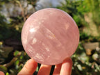 Polished Rose Quartz Spheres x 2 Madagascar - Toprock Gemstones and Minerals 