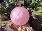 Polished Rose Quartz Spheres x 2 Madagascar - Toprock Gemstones and Minerals 