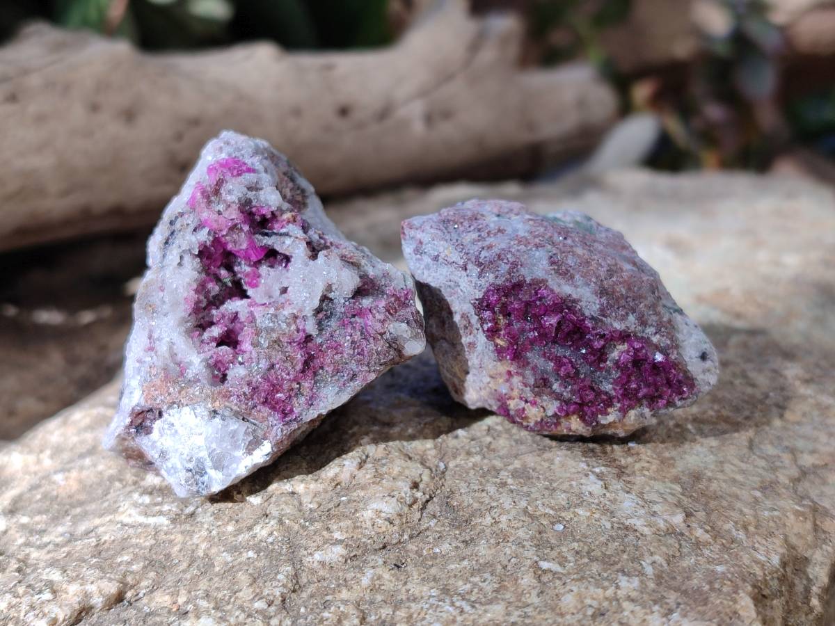Natural Drusy Salrose on Dolomite Matrix Specimens x 12 From Kakanda, Congo - Toprock Gemstones and Minerals 