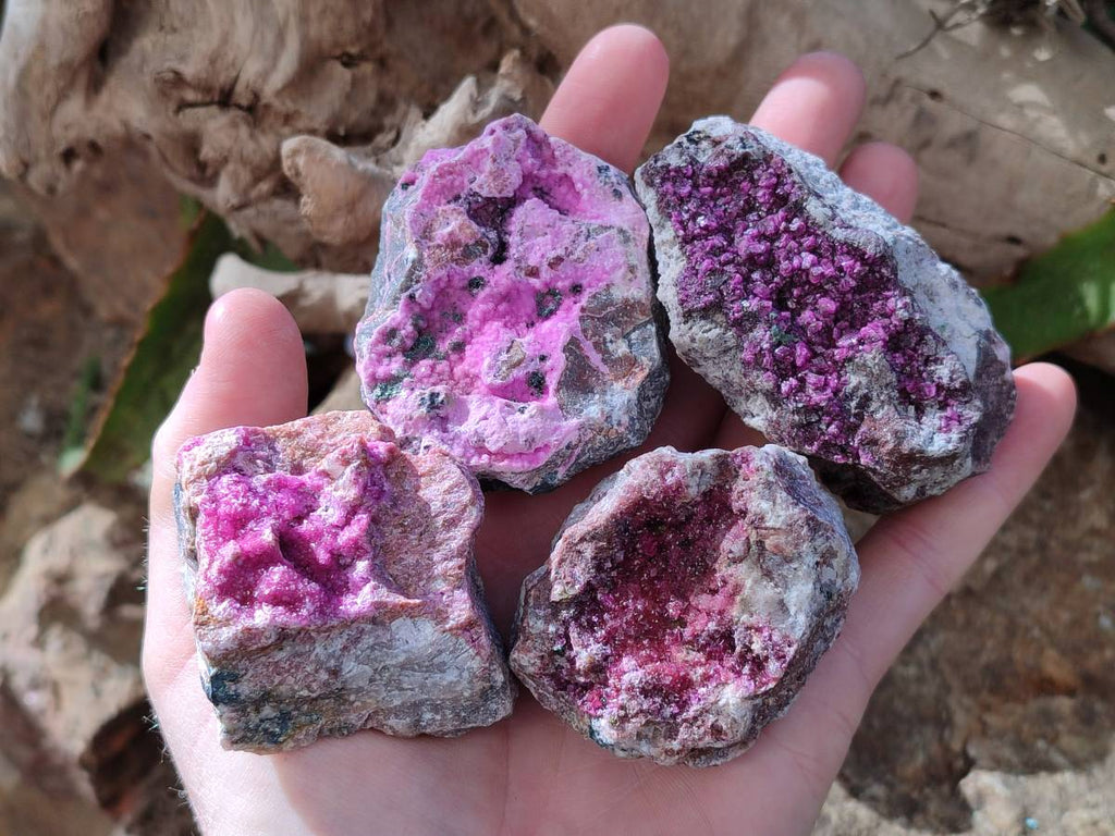 Natural Drusy Salrose on Dolomite Matrix Specimens x 12 From Kakanda, Congo - Toprock Gemstones and Minerals 