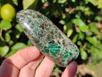 Polished Emerald Mica In Matrix Standing Free Forms x 7 From Mutoko, Zimbabwe - Toprock Gemstones and Minerals 
