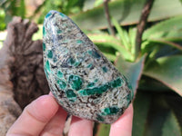 Polished Emerald Mica In Matrix Standing Free Forms x 7 From Mutoko, Zimbabwe - Toprock Gemstones and Minerals 