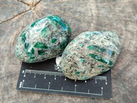 Polished Emerald Mica In Matrix Standing Free Forms x 7 From Mutoko, Zimbabwe - Toprock Gemstones and Minerals 