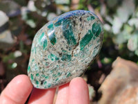 Polished Emerald Mica In Matrix Standing Free Forms x 7 From Mutoko, Zimbabwe - Toprock Gemstones and Minerals 